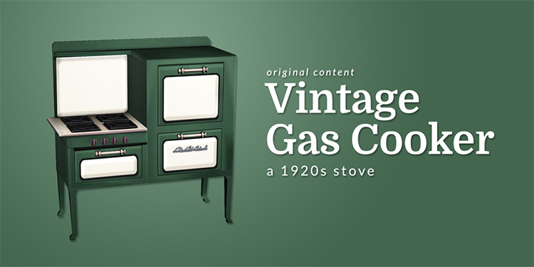 Vintage Gas Cooker for The Sims 4