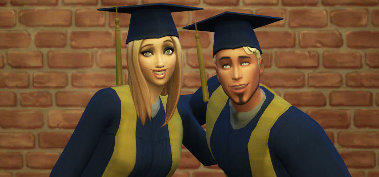 College Graduates Posing in The Sims 4