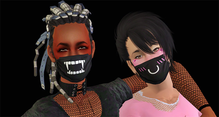 Black Art Face Mask / Sims 4 CC