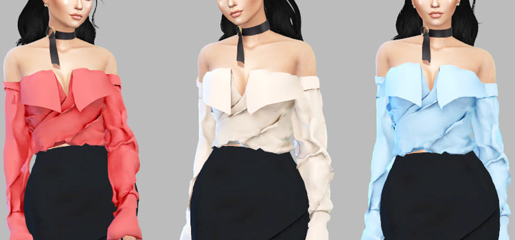 Karma Blouse Recolor for girls / Sims 4 CC