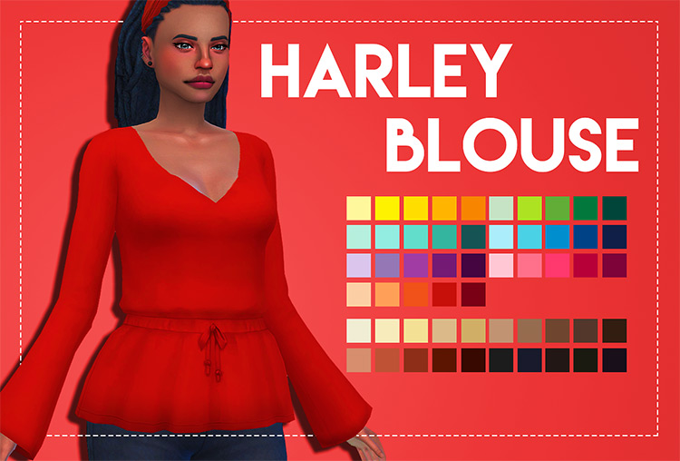 Harley Blouse / Sims 4 CC