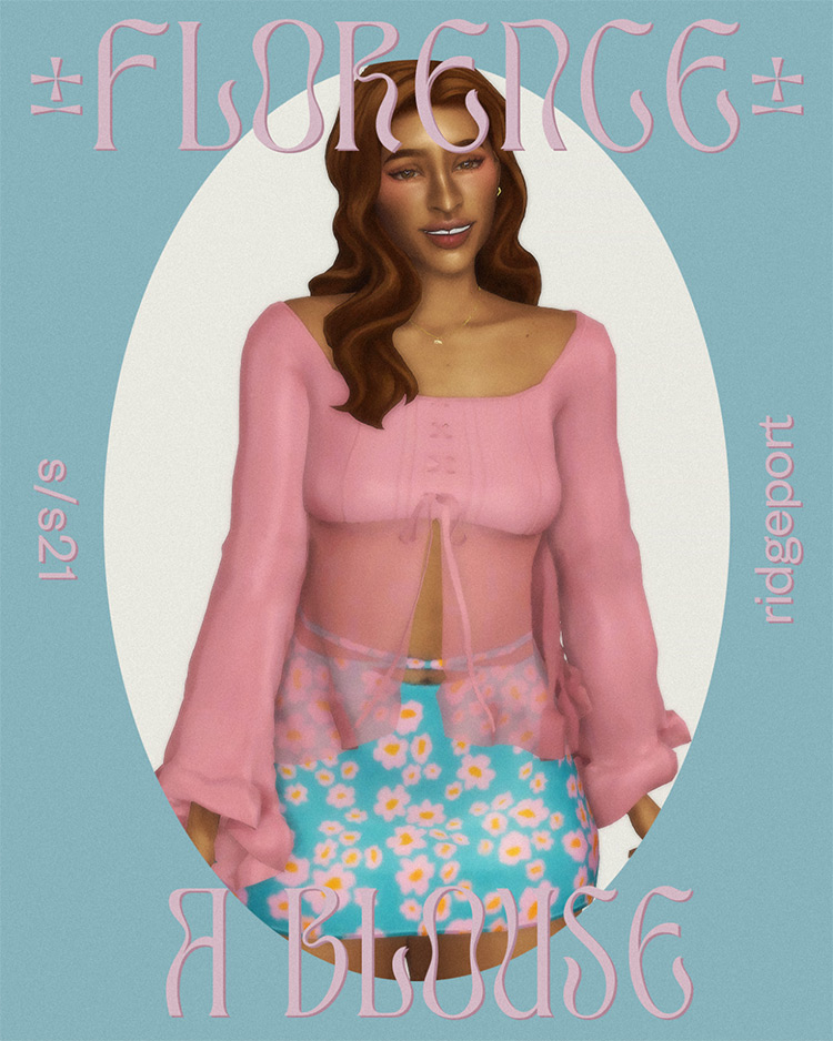 Florence Blouse for The Sims 4