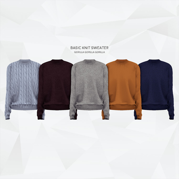 Basic Knit Sweater / Sims 4 CC