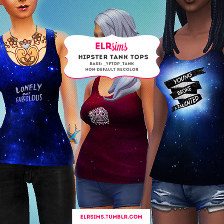 Hipster Tank Top for Sims 4
