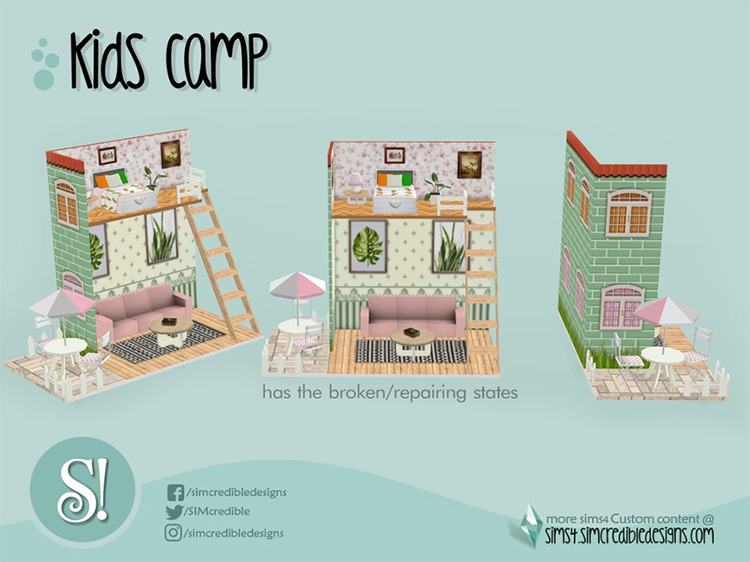 Kids Camping Dollhouse / Sims 4 CC