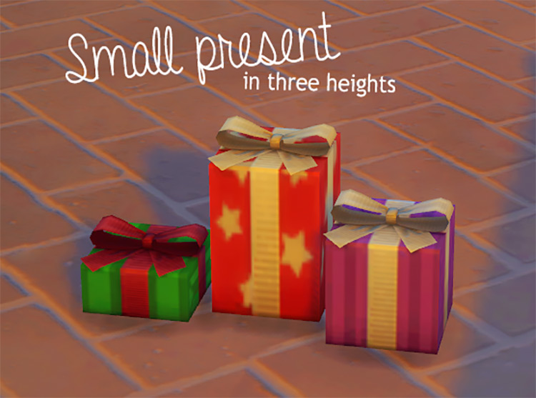 Small Present in Three Heights for The Sims 4