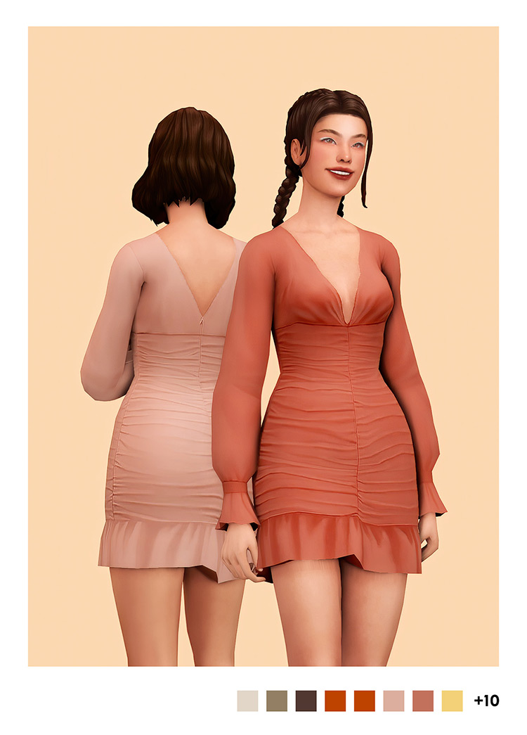 Carla Dress CC for The Sims 4