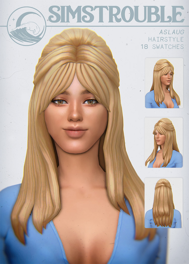 Aslaug Hairstyle for The Sims 4
