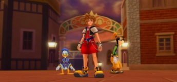 Sora, Donald & Goofy in Twilight Town / KH2.5 HD Screenshot