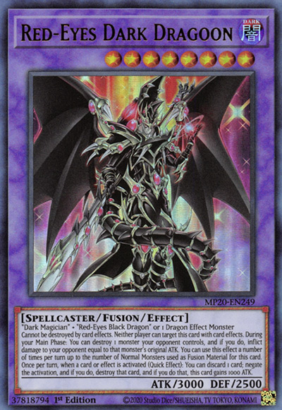 Red-Eyes Dark Dragoon YGO Card
