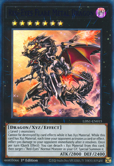 Red-Eyes Flare Metal Dragon YGO Card