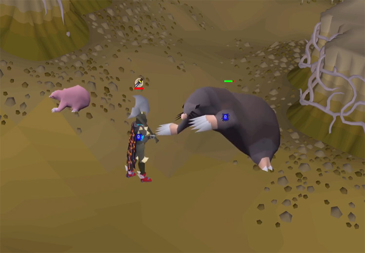 Giant Mole boss battle screenshot