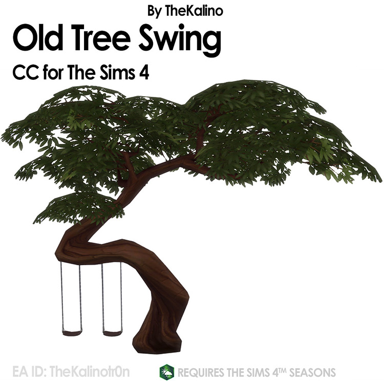 Houpačka Old Tree Swing / Sims 4 CC