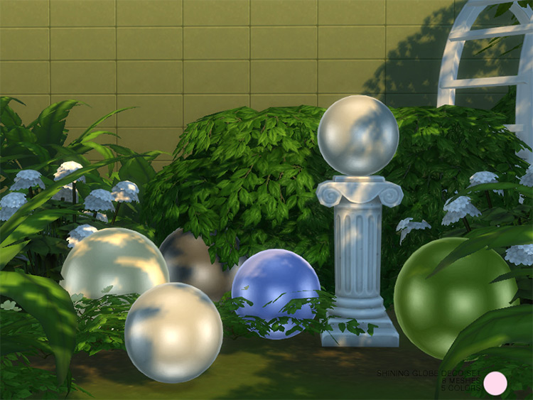 Sada dekoračních soch Shining Globe pro The Sims 4