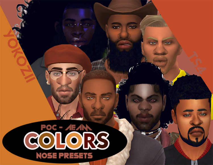 Colors: Nose Presets Sims 4 CC