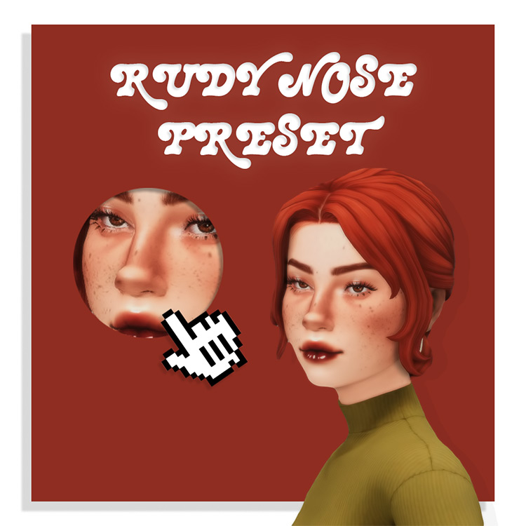 Rudy Nose Preset for Sims 4