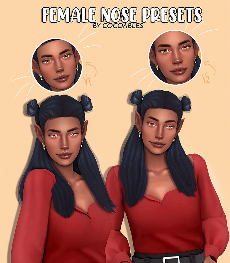 Female Nose Presets Sims 4 CC