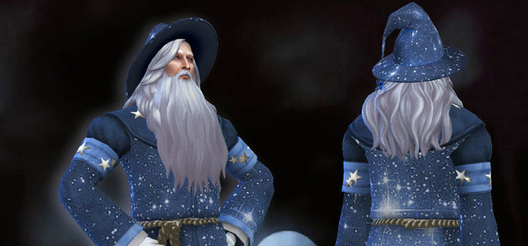 Male wizard with a beard / Sims 4 CC costume