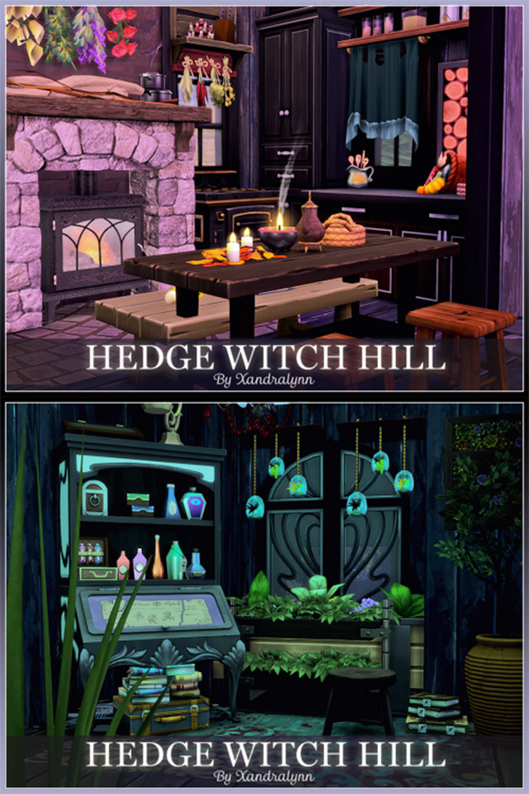 Hedge Witch Hill Home Lot for TS4