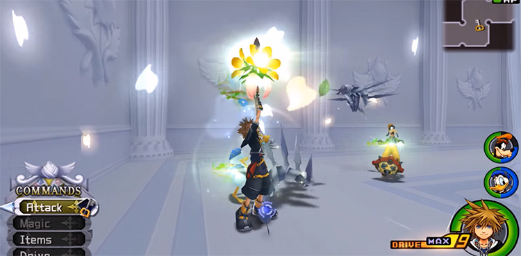 Leaf Bracer Curaga protection ability in KH2