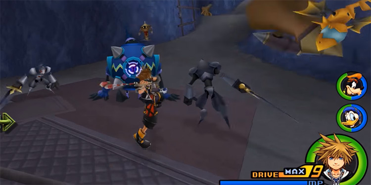 Combo Master battle screenshot in KH2