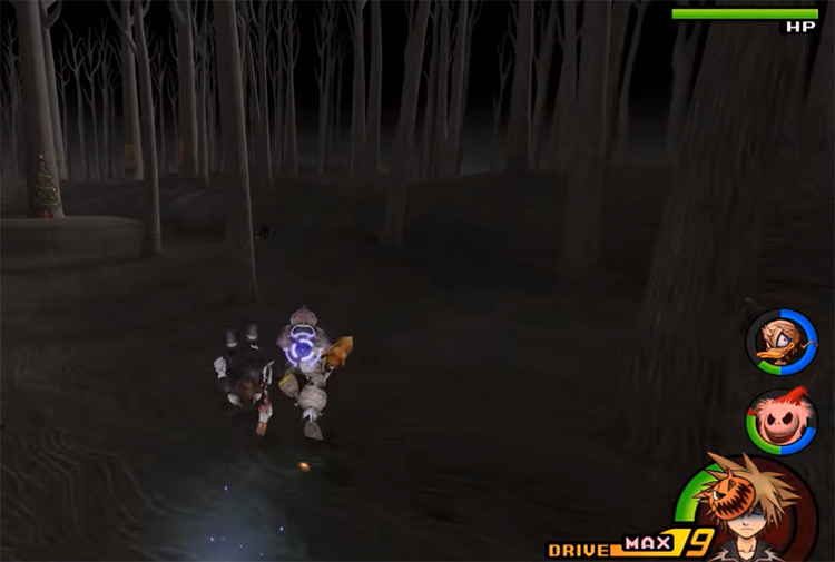 Dodge Roll preview in KH2 Halloween Town
