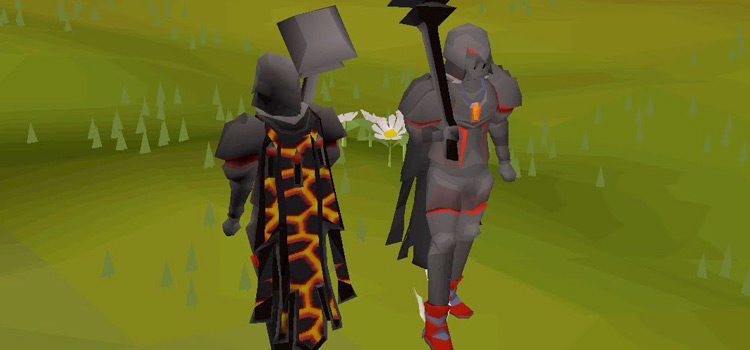 Obsidian Armour in-game screenshot from Old School RuneScape