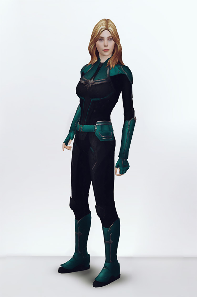 Captain Marvel Costume for Sims 4