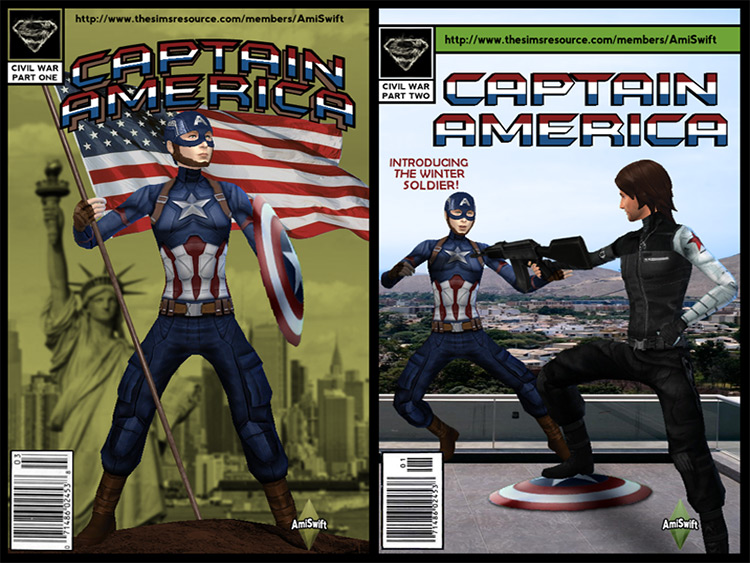 Captain America Outfit TS4 CC