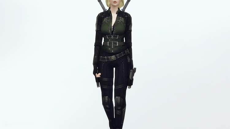 Black Widow Costume for Sims 4