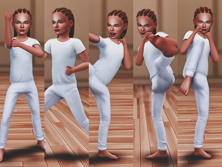 Karate Kid Pose Pack for TS4