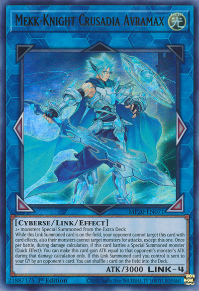 Mekk-Knight Crusadia Avramax YGO Card