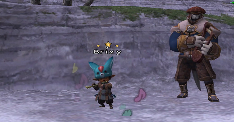 Bard character playing music in FFXI