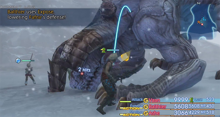 Fafnir hunt battle in FF12 The Zodiac Age