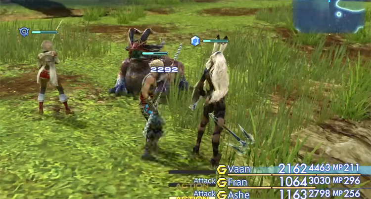 Tchita Uplands battle screenshot in FF12 TZA