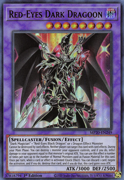 Red Eyes Dark Dragoon YGO Card