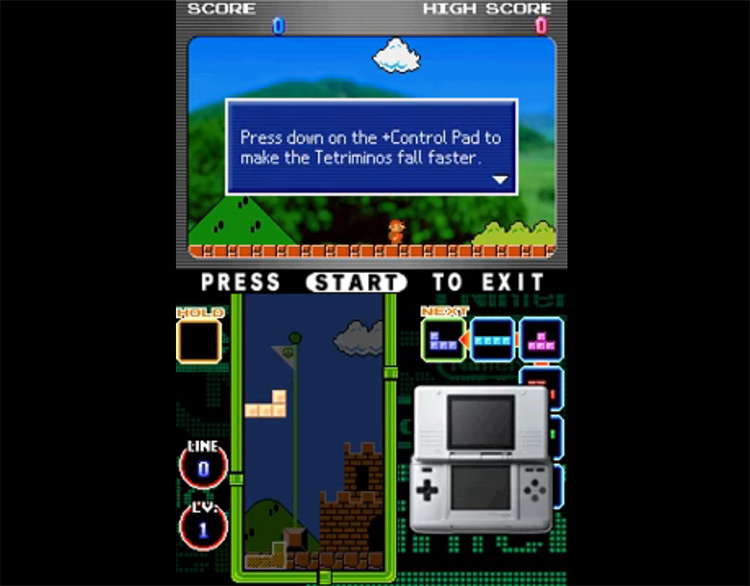 Tetris DS gameplay screenshot