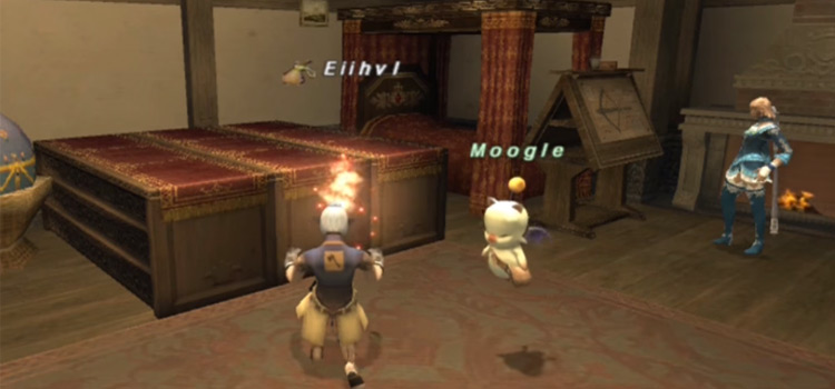 Crafting next to Moogle in Final Fantasy XI