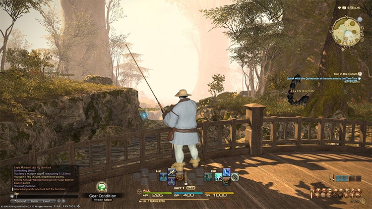 Relaxed morning fishing in Gridania