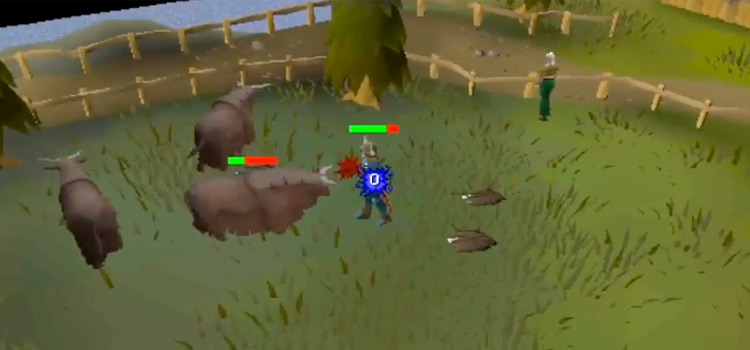 Battling Yaks in Old School RuneScape