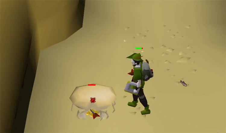 Range Training on Sand Crab in OSRS