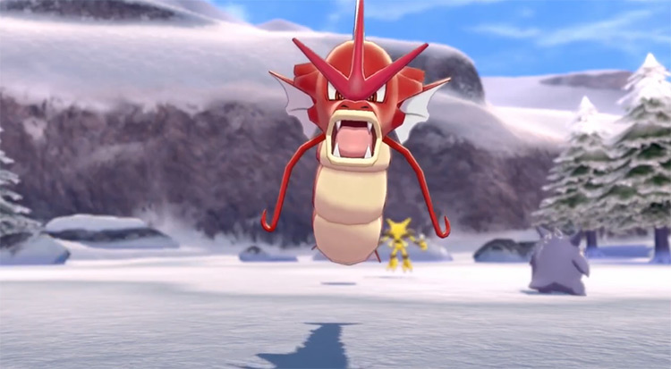 Shiny Gyarados in Pokémon camp