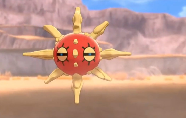 Shiny Solrock in Pokémon SWSH