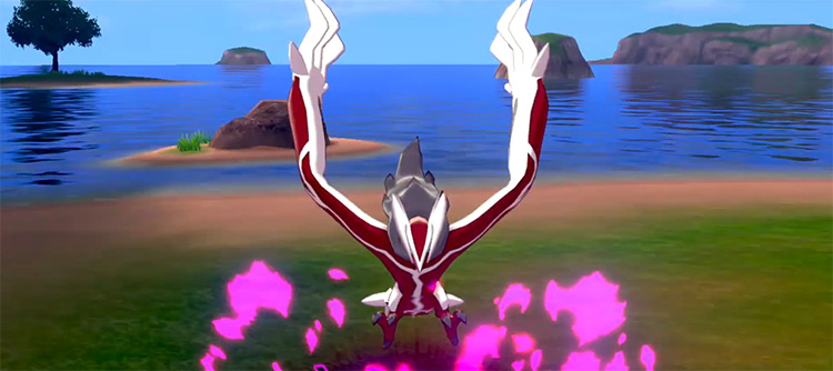 Shiny Yveltal in Pokémon Sword and Shield 