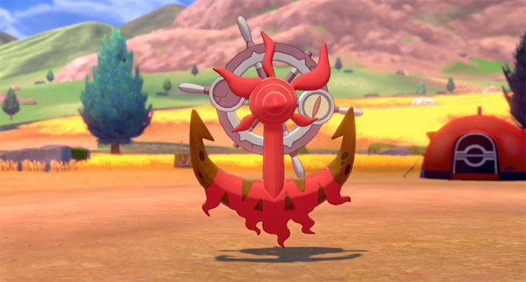 Red Shiny Dhelmise in Pokémon SWSH