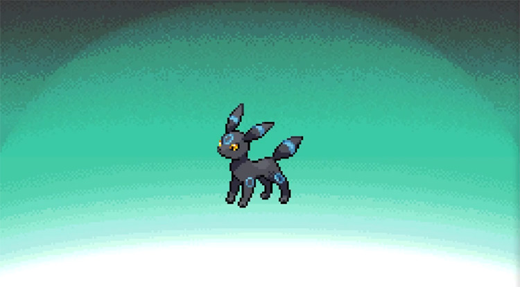 Shiny Umbreon in Pokémon HeartGold and SoulSilver