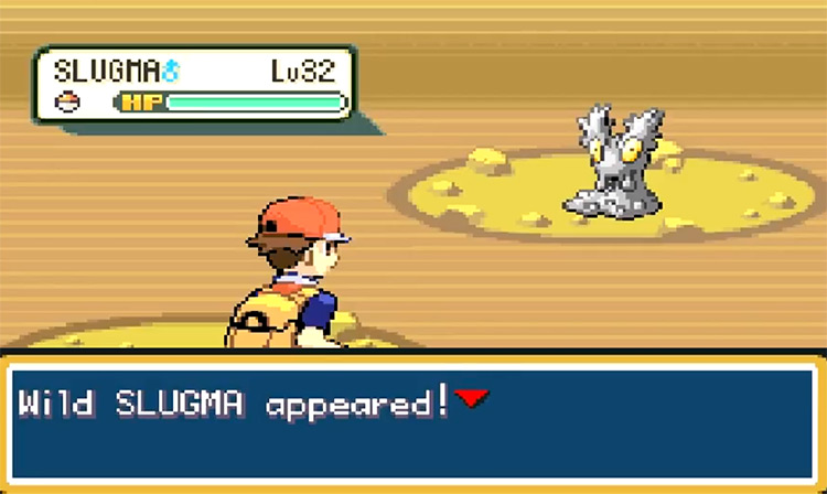 Shiny Slugma in Pokémon FireRed