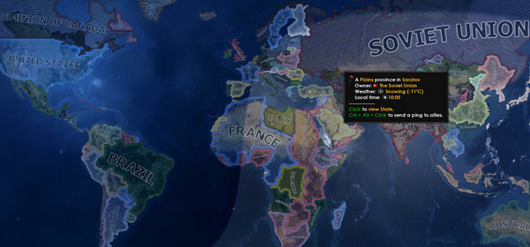 World Map Screen in HOI4