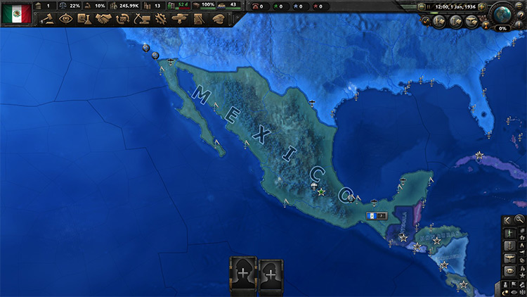 Mexico map screen / HOI4
