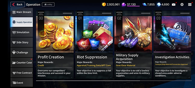 Supply Operation Stages (Riot Suppression) / Counter:Side
